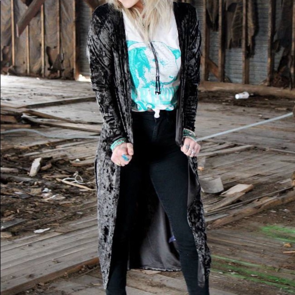 Black Velvet Duster